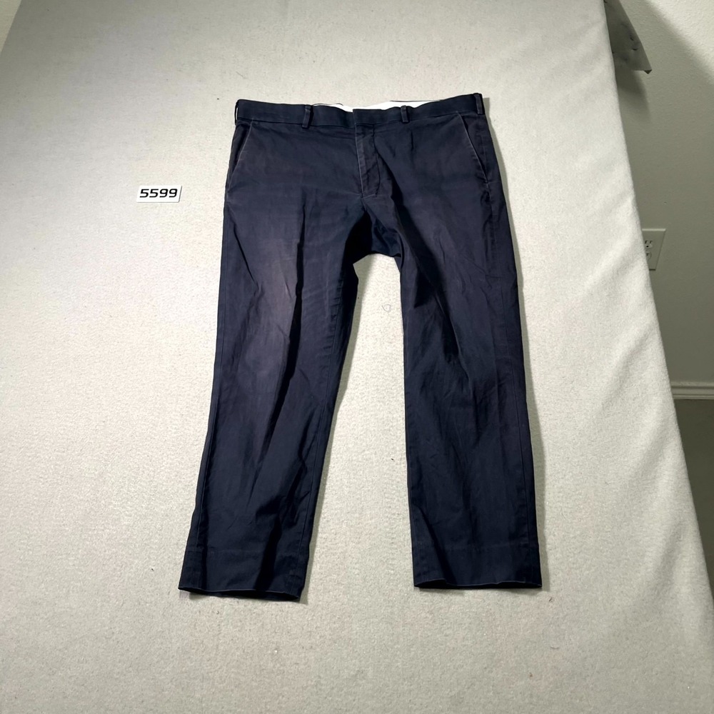 Murano Wardrobe Essentials Pants Mens 36x30 Blue Evan‎ Fit Stretch Straight Leg